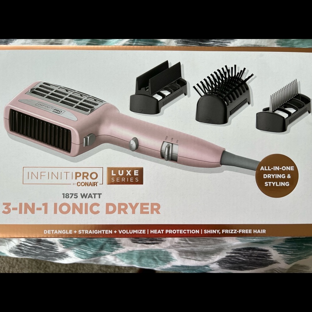 Conair InfinitiPRO By Conair Hatchet Dual-Switch Styler Dryer PINK